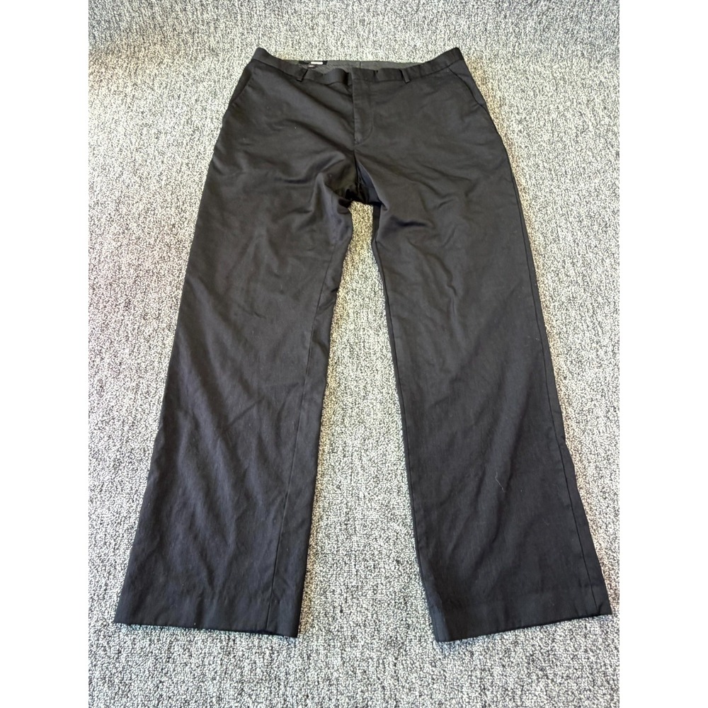 Banana Republic Classic Dress Pants Mens 38x32 Black Wool Pockets Straight Leg